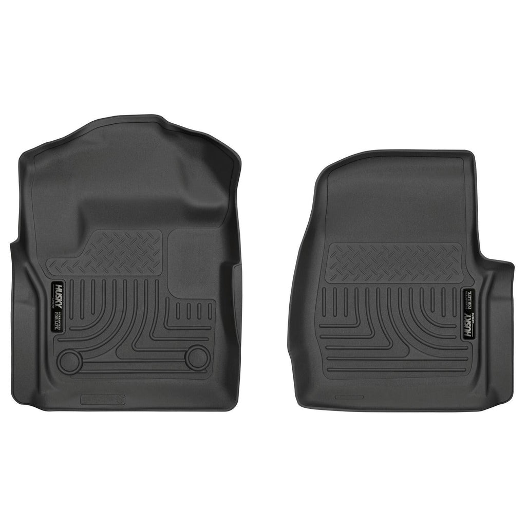 Husky Liners 17 Ford F-250 F-350 Super Duty Standard Cab WeatherBeater Black Front Floor Liners-Husky Liners-HSL13311