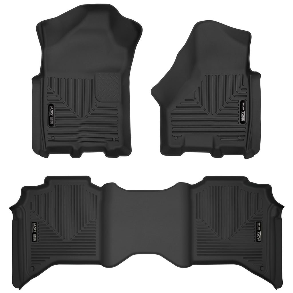 Husky Liners 19-20 Dodge Ram 2500/3500 Crew Cab X-Act Contour Front and Second Row Seat Floor Liners-Husky Liners-HSL53638