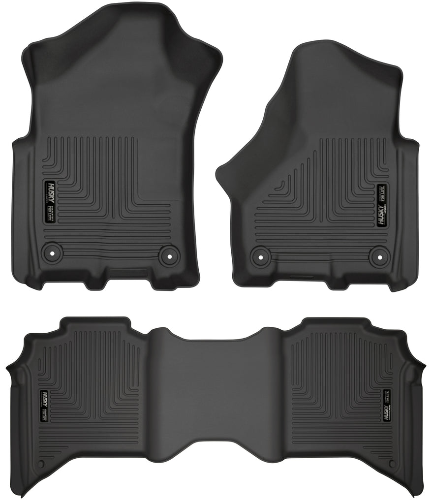 Husky Liners 19-21 Ram 2500/3500 Crew Cab Weatherbeater Black Front & 2nd Seat Floor Liners-Husky Liners-HSL94111