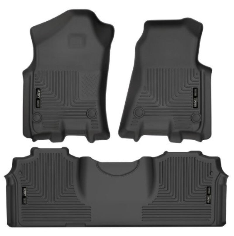 Husky Liners 19-21 RAM 2500/3500 Mega Cab Weatherbeater Front and 2nd Seat Floor Liners - Black-Husky Liners-HSL94131