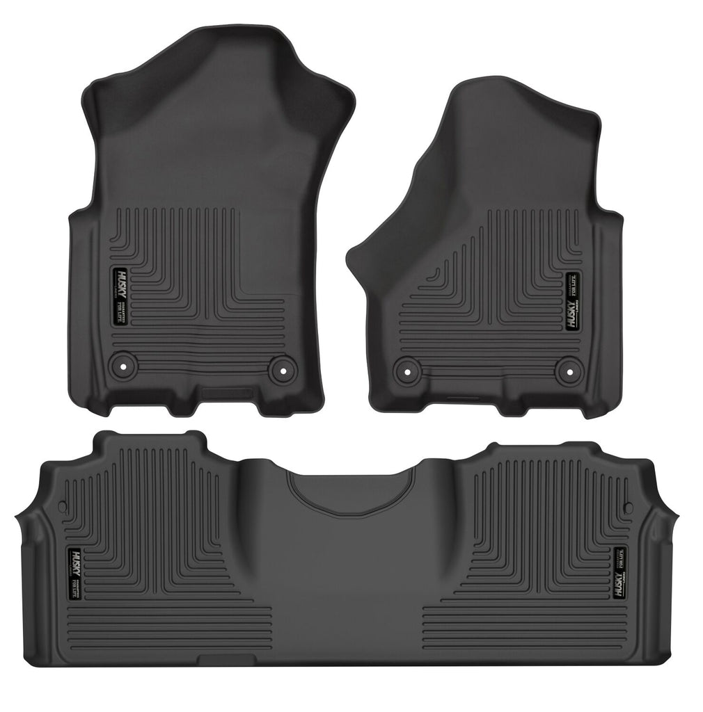 Husky Liners 19-21 RAM 2500/3500 Mega Cab Weatherbeater Front and 2nd Seat Floor Liners - Black-Husky Liners-HSL94131