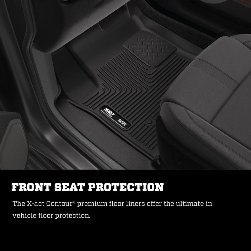 Husky Liners 19-21 Silverado/Sierra 1500/2500/3500 Double Cab X-ACT 2nd Seat Floor Liner - BLK-Husky Liners-HSL53641