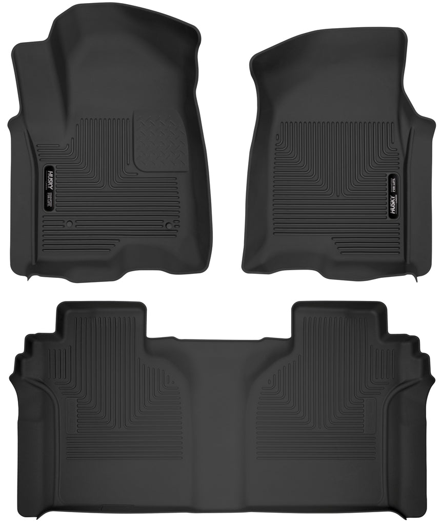 Husky Liners 19-23 Chevrolet Silverado 1500 CC X-Act Contour Front & Second Seat Floor Liners-Husky Liners-HSL54208
