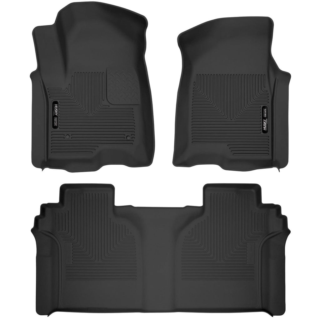 Husky Liners 19-23 Chevrolet Silverado 1500 CC X-Act Contour Front & Second Seat Floor Liners-Husky Liners-HSL54208