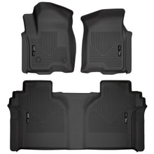 Load image into Gallery viewer, Husky Liners 19-23 Chevrolet Silverado 1500 Crew Cab WeatherBeater Blk Front &amp; 2nd Seat Floor Liners-Husky Liners-HSL94021