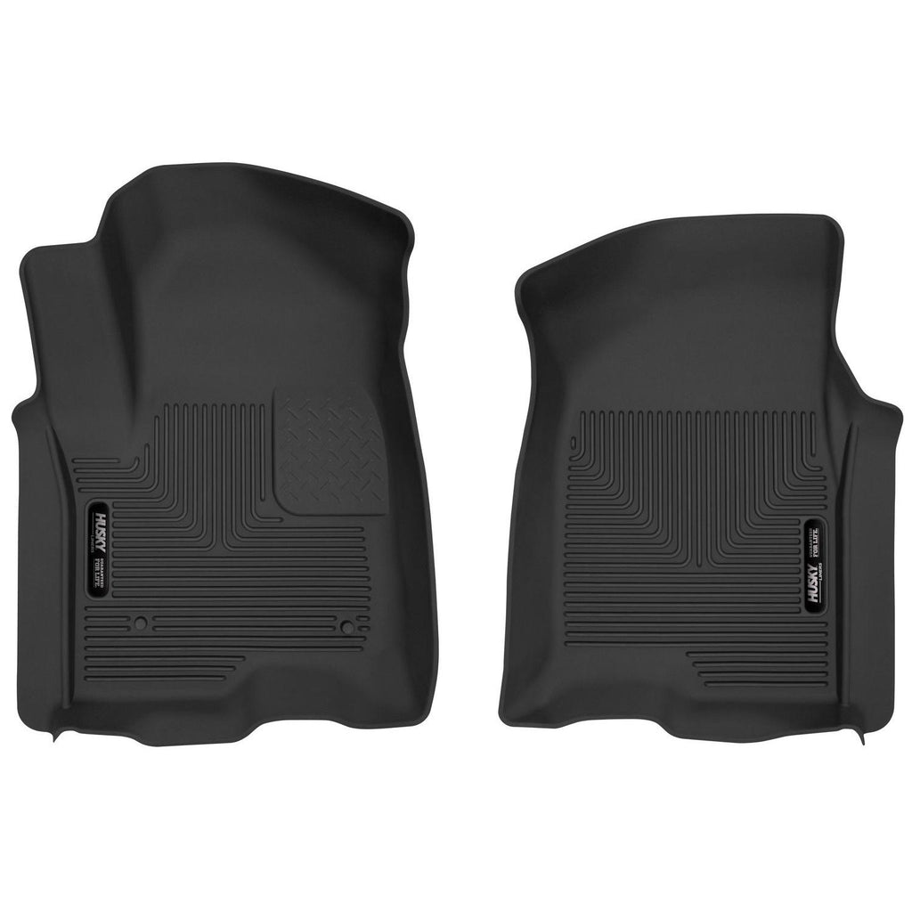 Husky Liners 19-23 Chevy Silverado 1500 Crew Cab/Double Cab X-Act Contour Front Black Floor Liners-Husky Liners-HSL54101