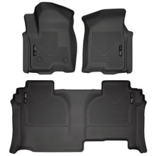 Load image into Gallery viewer, Husky Liners 19-23 GMC Sierra 1500 Double Cab Weatherbeater Black Front &amp; 2nd Seat Floor Liners-Husky Liners-HSL94031