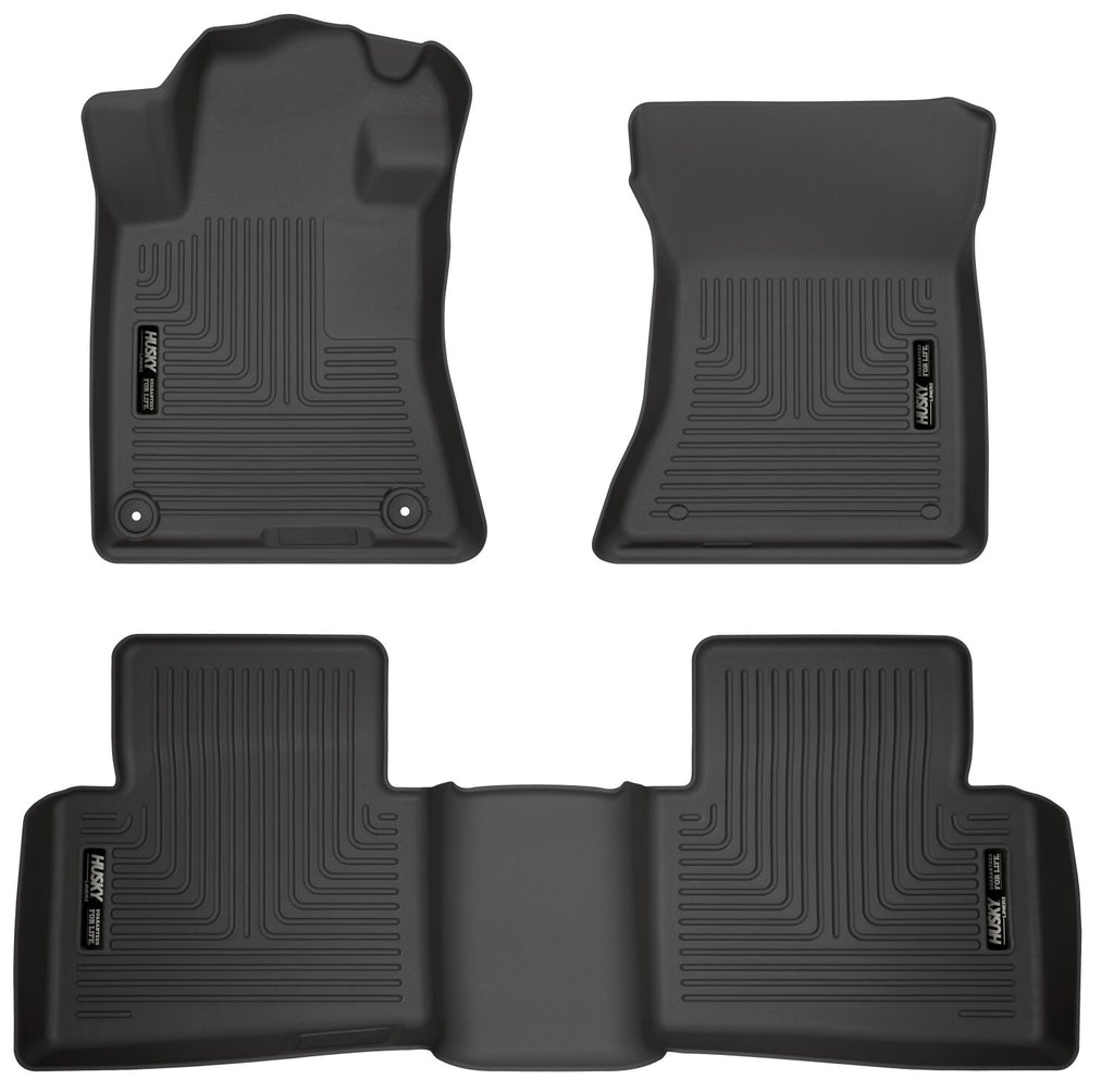 Husky Liners 19-23 Nissan Altima WeatherBeater Black Front & Second Seat Floor Liner-Husky Liners-HSL99381