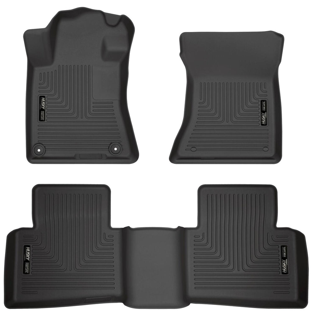 Husky Liners 19-23 Nissan Altima WeatherBeater Black Front & Second Seat Floor Liner-Husky Liners-HSL99381