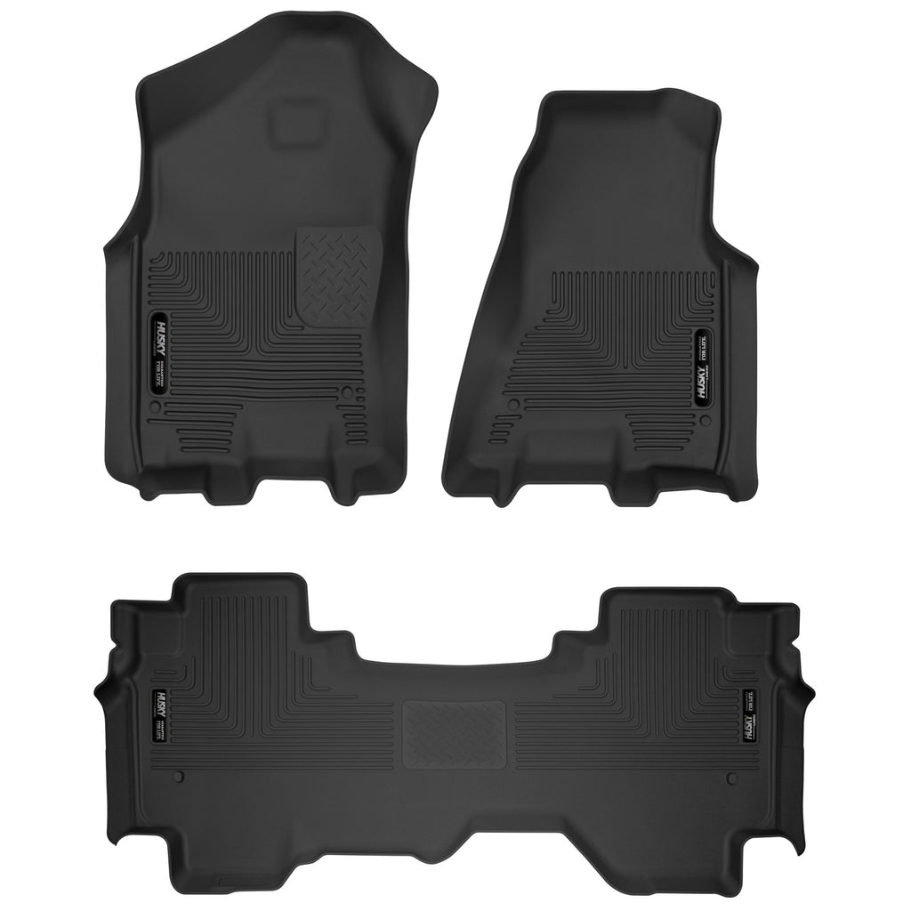 Husky Liners 19-24 Dodge Ram 1500 X-Act Front + 2nd Seat Floor Liner Set - Black-Husky Liners-HSL53698