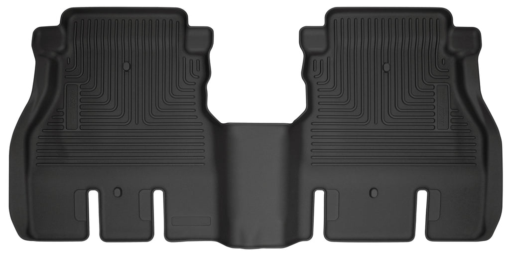 Husky Liners 19-24 Jeep Wrangler JLU WeatherBeater Second Row Black Floor Liners-Husky Liners-HSL14041