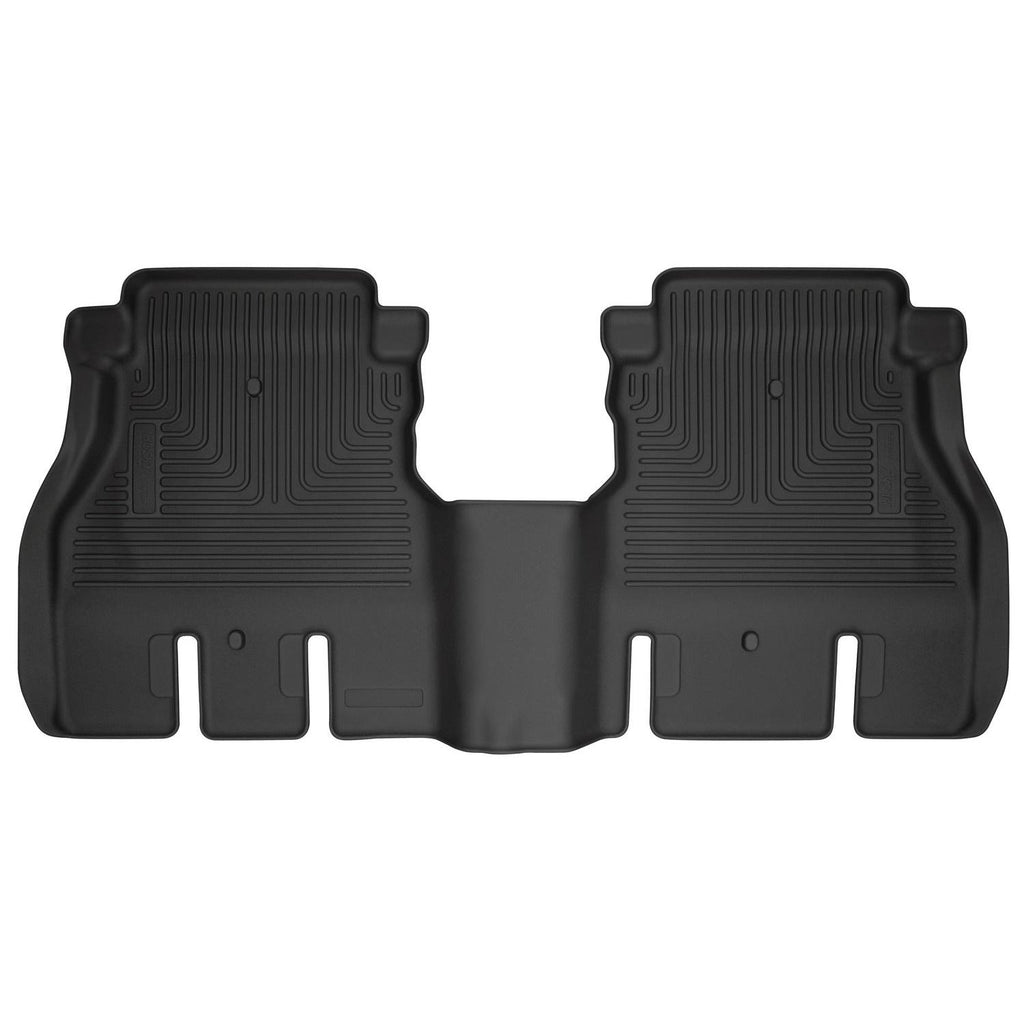 Husky Liners 19-24 Jeep Wrangler JLU WeatherBeater Second Row Black Floor Liners-Husky Liners-HSL14041