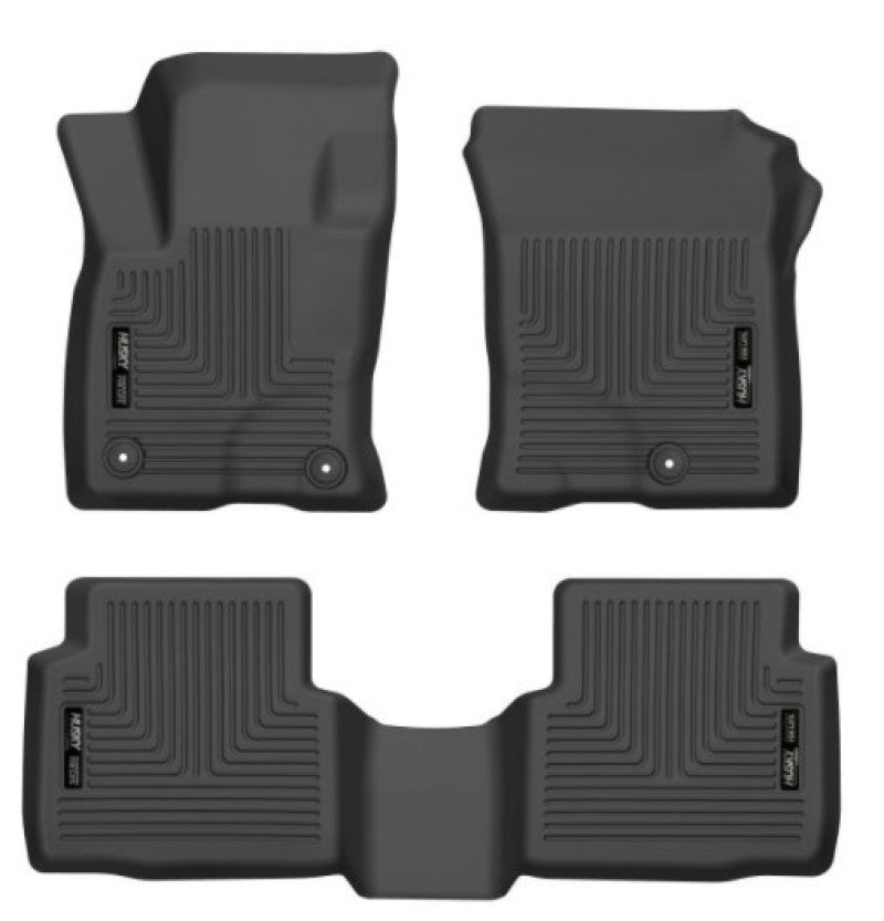 Husky Liners 20-21 Ford Escape All Models Exc Hybrid Weatherbeater Front and 2nd Seat Liners - BLK-Husky Liners-HSL95721