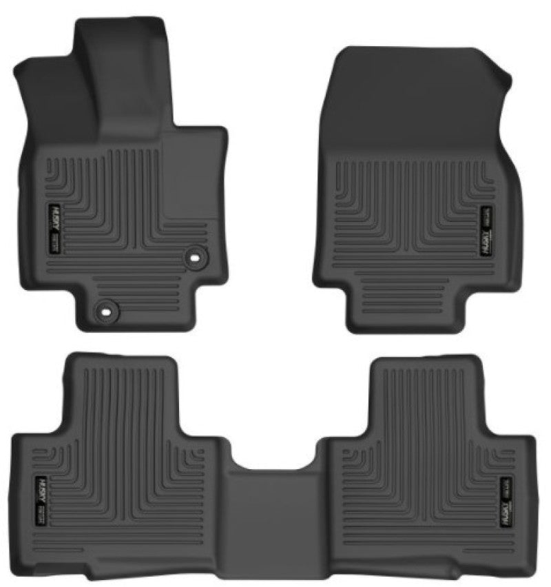 Husky Liners 20-21 Highlander All / 21 Highlander XSE Weatherbeater Front & 2nd Seat Liners - Black-Husky Liners-HSL95791