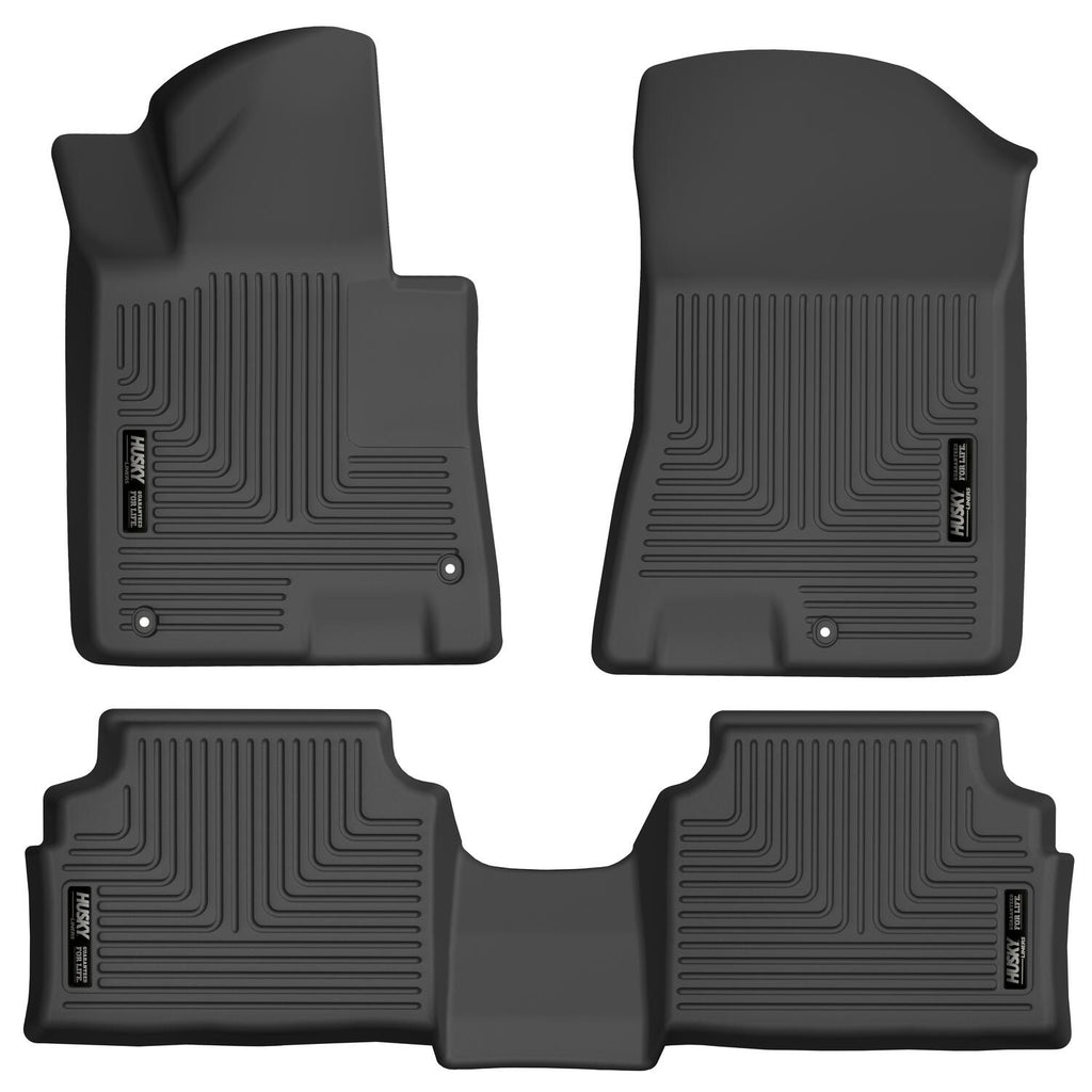 Husky Liners 20-21 Hyundai Sonata / 2021 Kia K5 Weatherbeater Front & 2nd Seat Floor Liners - Black-Husky Liners-HSL95771