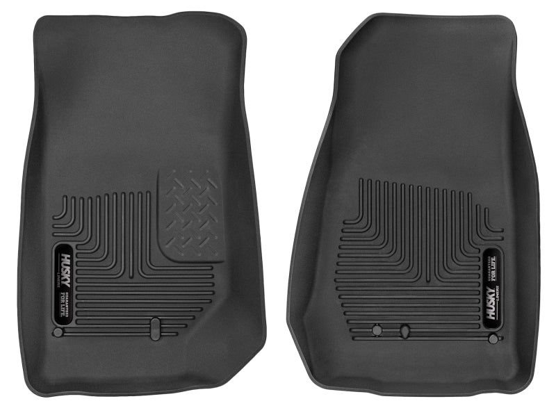 Husky Liners 2007-2014 Jeep Wrangler (2Dr/4Dr Unlimited) X-Act Contour Black Front Floor Liners-Husky Liners-HSL53571