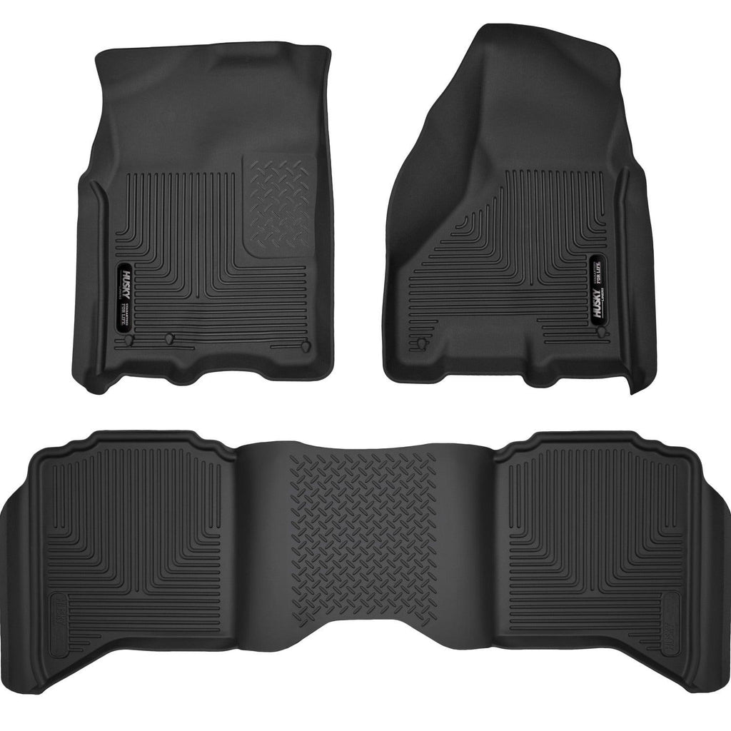 Husky Liners 2012 Dodge Ram 1500/2500 Crew Cab WeatherBeater Combo Black Floor Liners-Husky Liners-HSL99001