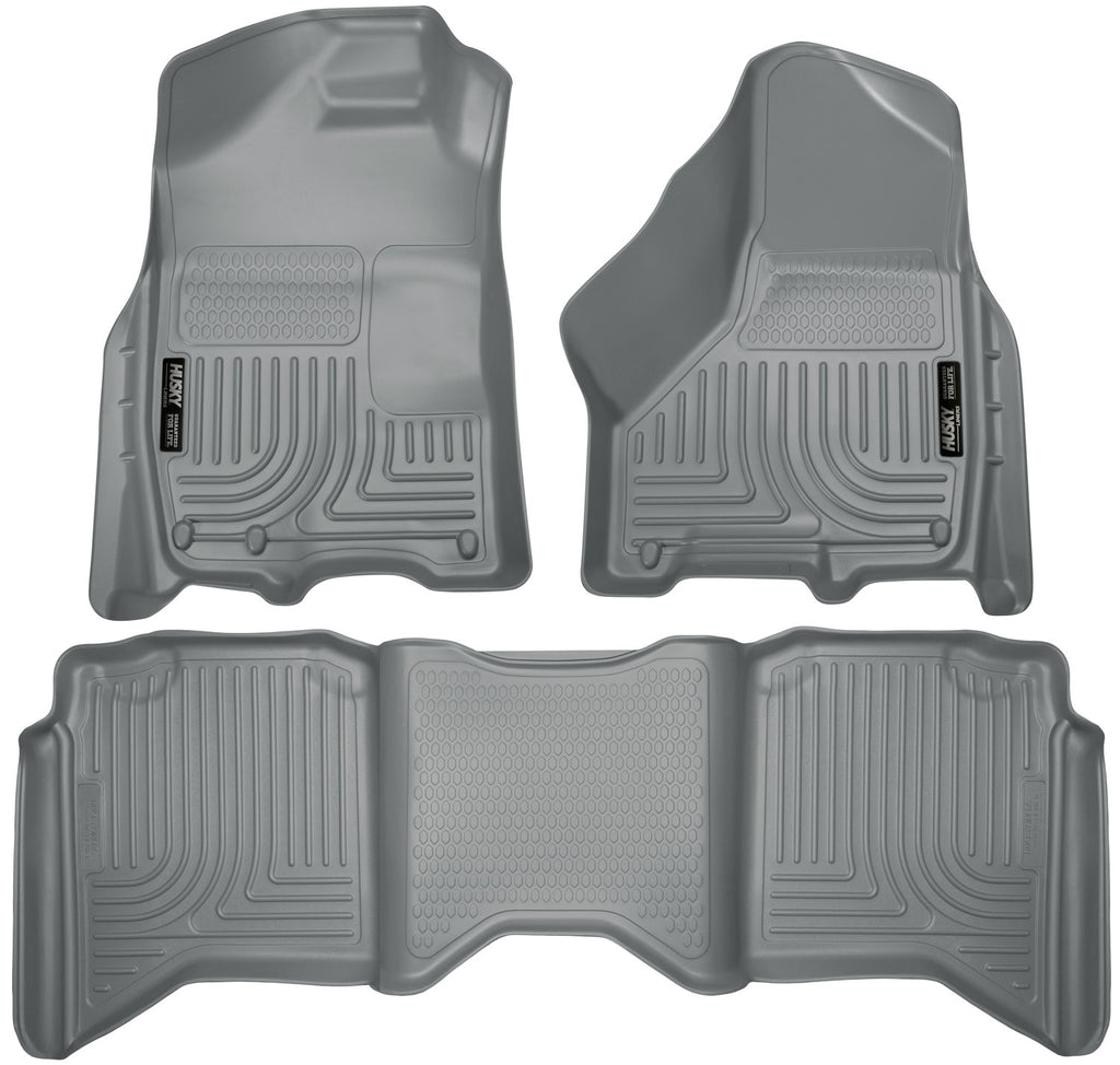 Husky Liners 2012 Dodge Ram 1500/2500/3500 Crew Cab WeatherBeater Combo Gray Floor Liners-Husky Liners-HSL99002