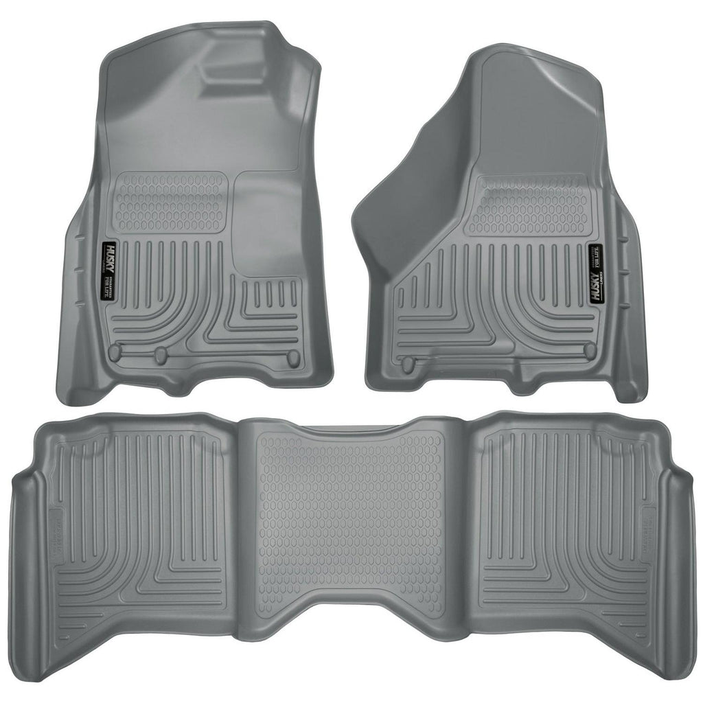 Husky Liners 2012 Dodge Ram 1500/2500/3500 Crew Cab WeatherBeater Combo Gray Floor Liners-Husky Liners-HSL99002