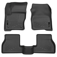 Load image into Gallery viewer, Husky Liners 2012 Ford Focus (4DR/5DR) WeatherBeater Combo Black Floor Liners-Husky Liners-HSL98771