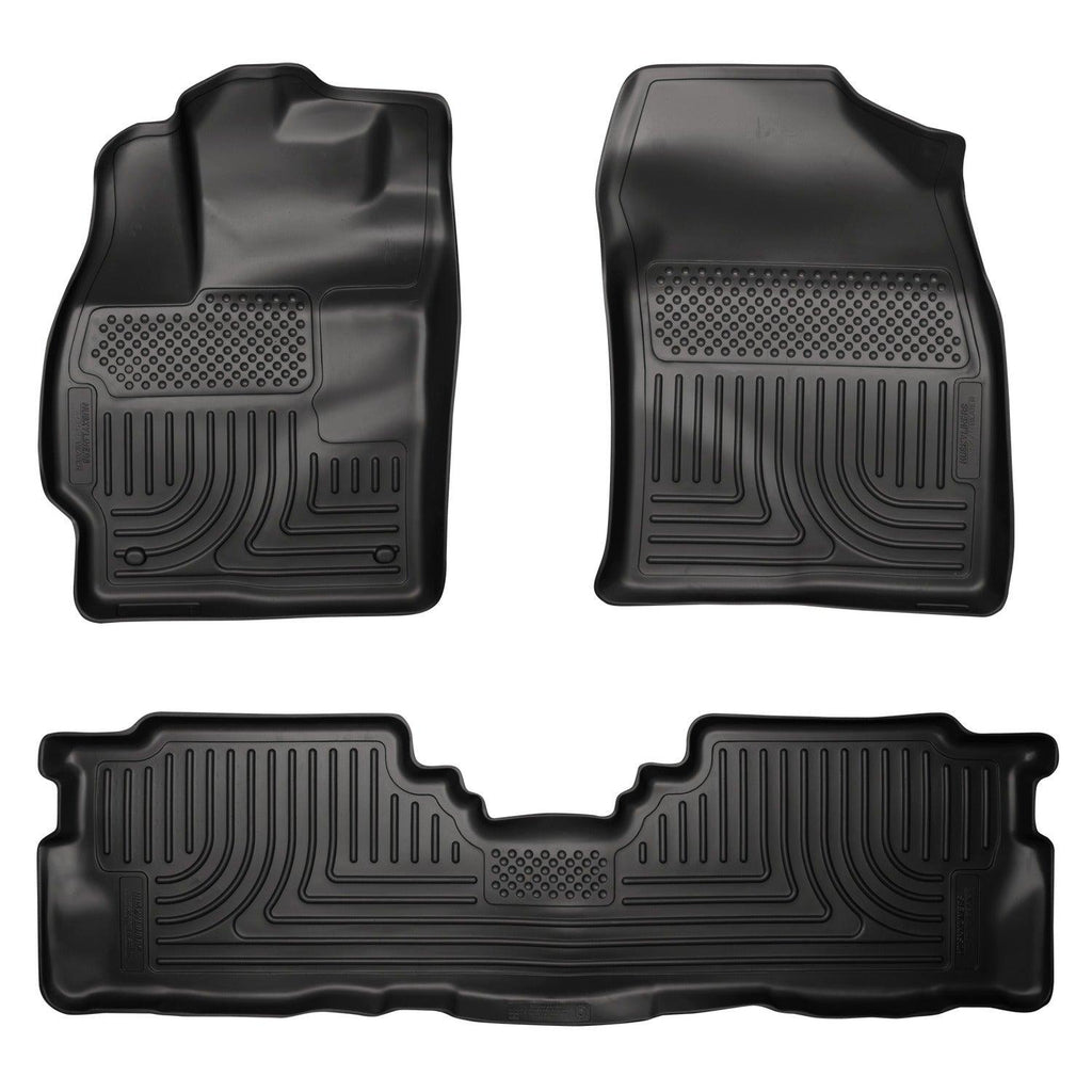 Husky Liners 2012 Toyota Prius v WeatherBeater Combo Black Floor Liners-Husky Liners-HSL98911