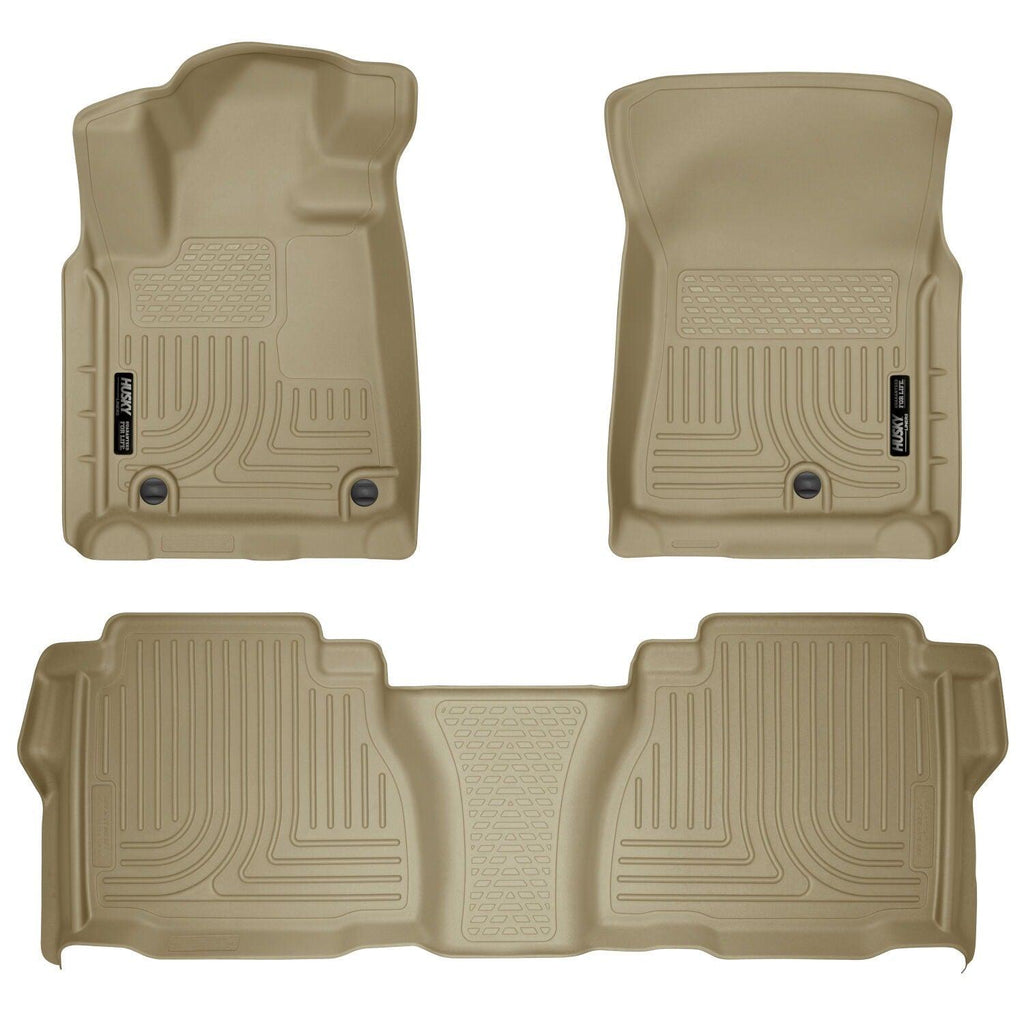 Husky Liners 2012 Toyota Tundra Double/CrewMax Cab WeatherBeater Combo Tan Floor Liners-Husky Liners-HSL98583