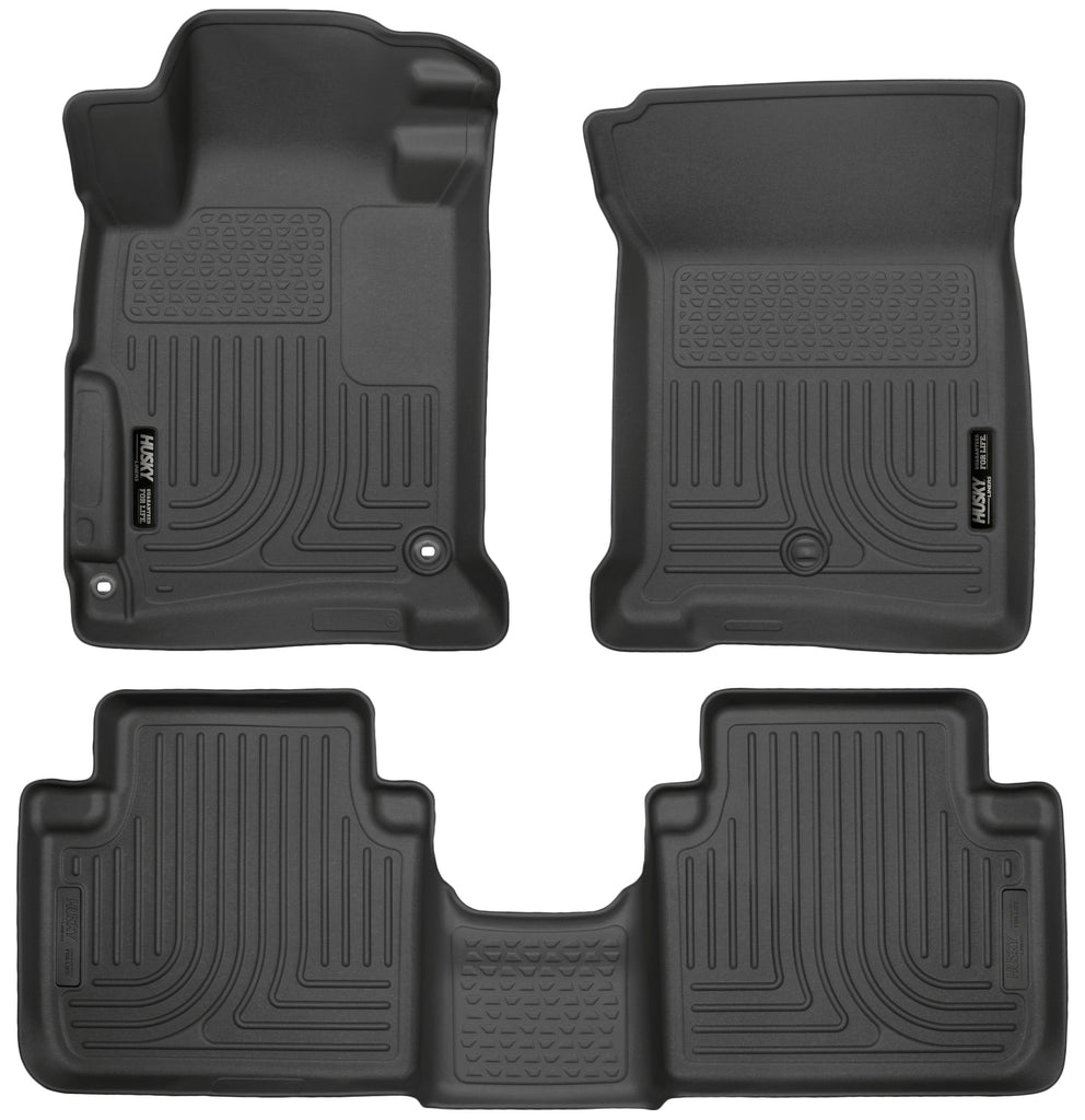 Husky Liners 2013 Honda Accord WeatherBeater Black Front & 2nd Seat Floor Liners (4-Door Sedan Only)-Husky Liners-HSL98481