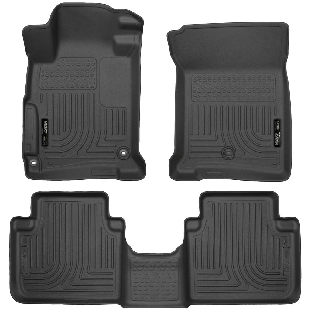 Husky Liners 2013 Honda Accord WeatherBeater Black Front & 2nd Seat Floor Liners (4-Door Sedan Only)-Husky Liners-HSL98481