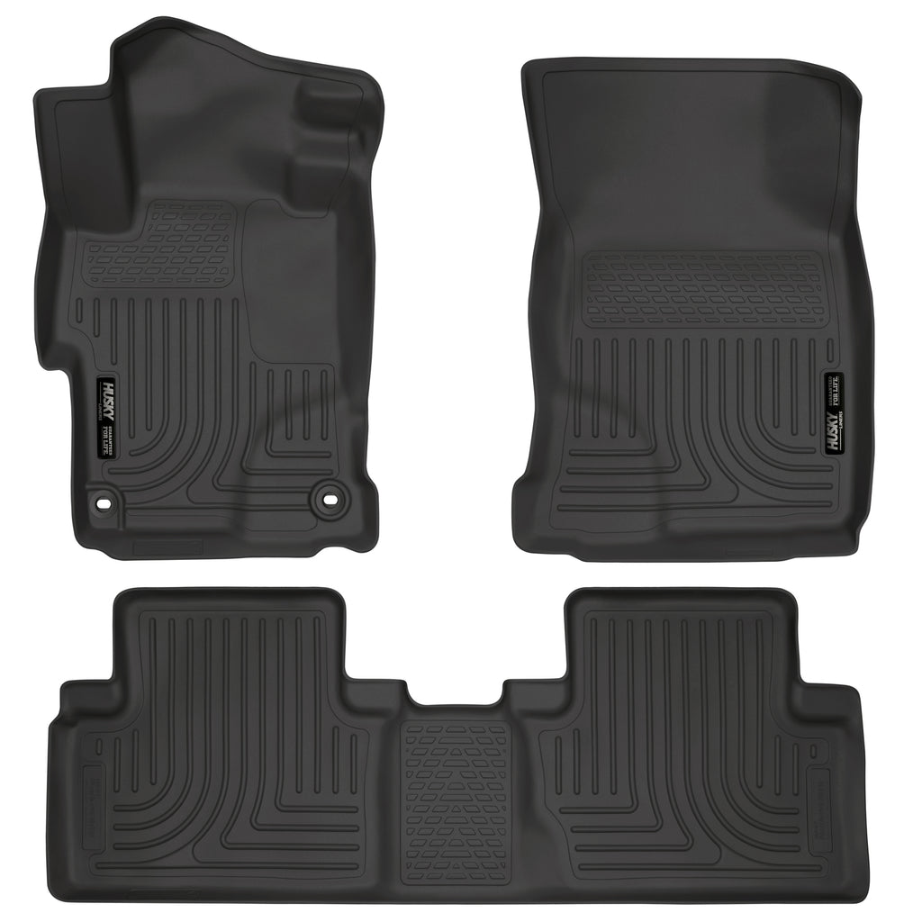 Husky Liners 2014 Honda Civic Sedan WeatherBeater Black Front & 2nd Seat Floor Liners-Husky Liners-HSL99441