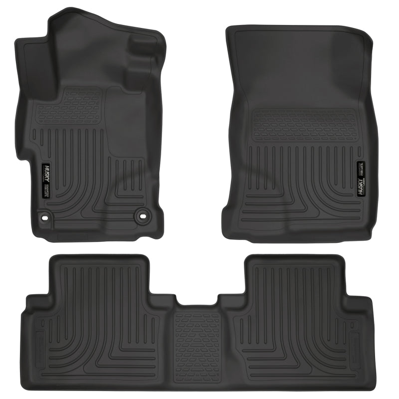 Husky Liners 2014 Honda Civic Sedan WeatherBeater Black Front & 2nd Seat Floor Liners-Husky Liners-HSL99441