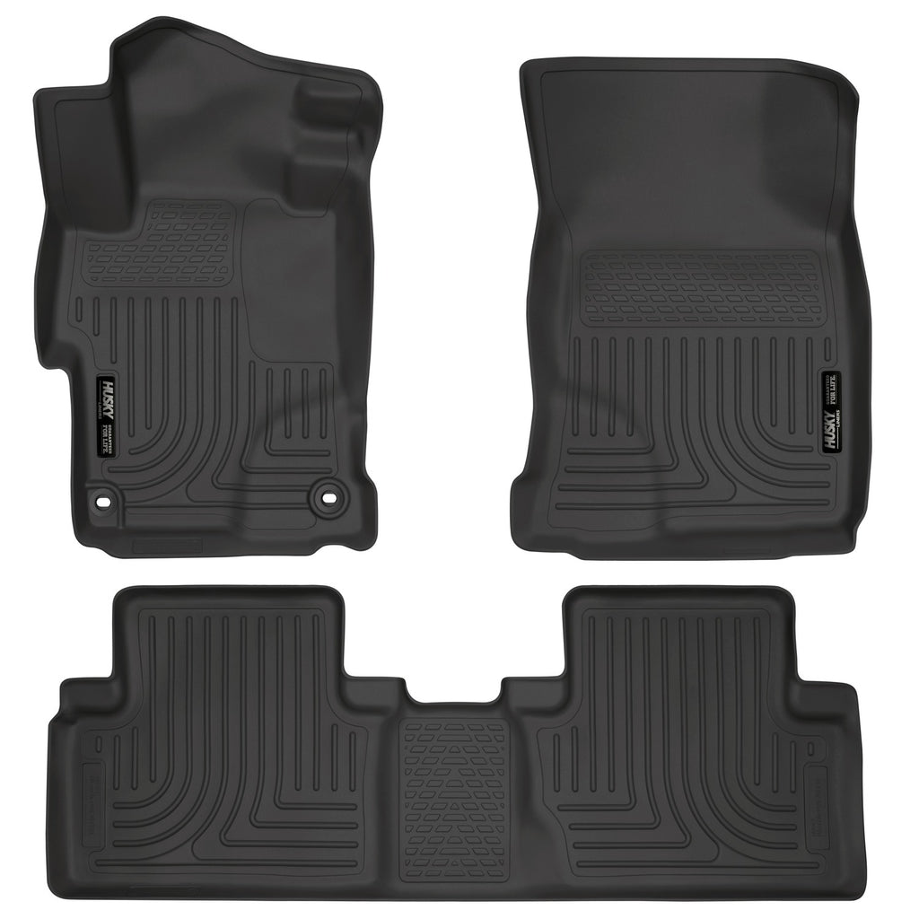 Husky Liners 2014 Honda Civic Sedan WeatherBeater Black Front & 2nd Seat Floor Liners-Husky Liners-HSL99441
