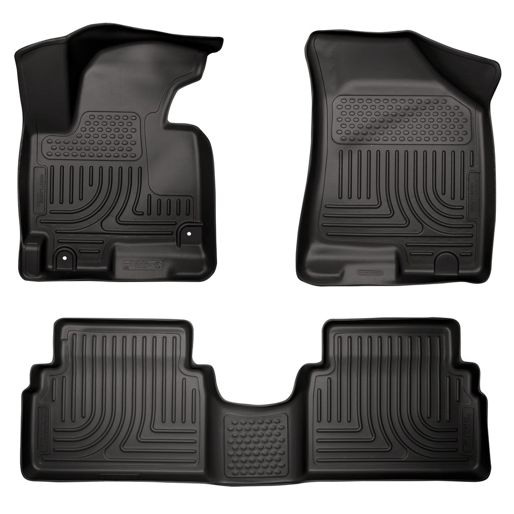 Husky Liners 2014 Kia Sportage w/Retain Hooks WeatherBeater Combo Front & 2nd Row Black Floor Liners-Husky Liners-HSL99821