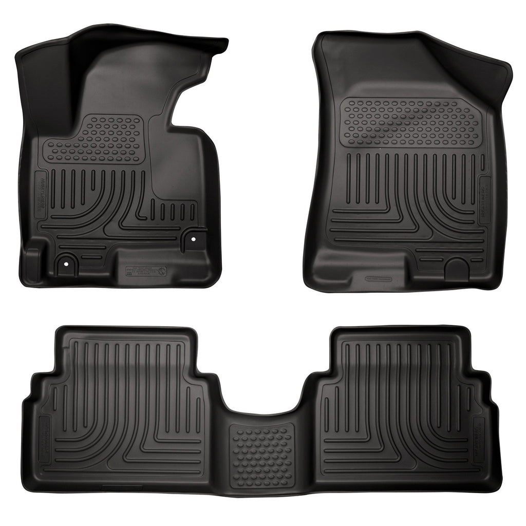 Husky Liners 2014 Kia Sportage w/Retain Hooks WeatherBeater Combo Front & 2nd Row Black Floor Liners-Husky Liners-HSL99821
