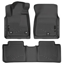 Load image into Gallery viewer, Husky Liners 2014 Toyota Tundra Double Cab Pickup WeatherBeater Black Front &amp; 2nd Seat Floor Liners-Husky Liners-HSL99561