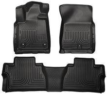 Load image into Gallery viewer, Husky Liners 2014 Toyota Tundra Double Cab Pickup WeatherBeater Black Front &amp; 2nd Seat Floor Liners-Husky Liners-HSL99561