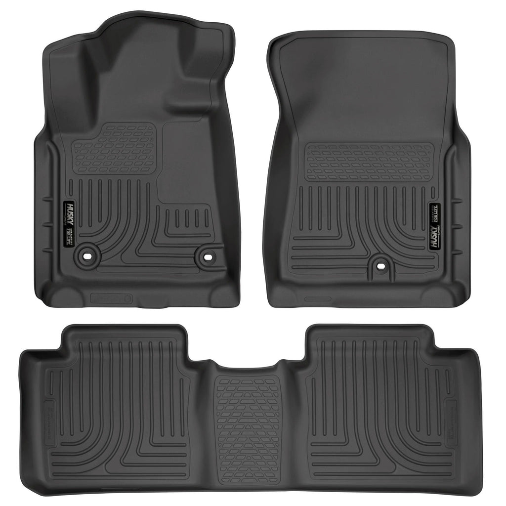 Husky Liners 2014 Toyota Tundra Double Cab Pickup WeatherBeater Black Front & 2nd Seat Floor Liners-Husky Liners-HSL99561