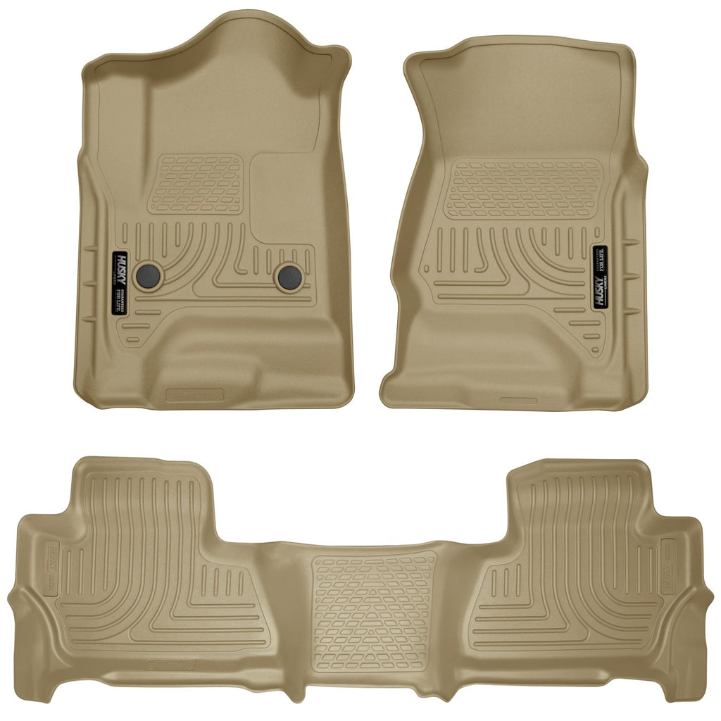 Husky Liners 2015 Chevy/GMC Suburban/Yukon XL WeatherBeater Combo Tan Front & 2nd Seat Floor Liners-Husky Liners-HSL99213