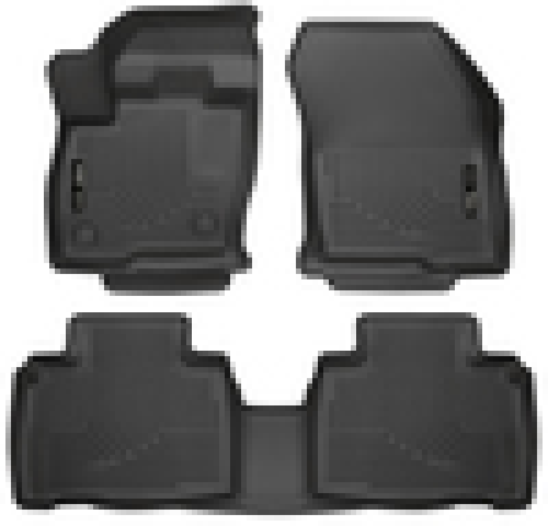 Husky Liners 2015 Ford Edge WeatherBeater Front & 2nd Row Combo Black Floor Liners-Husky Liners-HSL98781