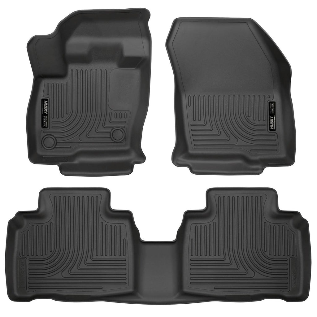 Husky Liners 2015 Ford Edge WeatherBeater Front & 2nd Row Combo Black Floor Liners-Husky Liners-HSL98781