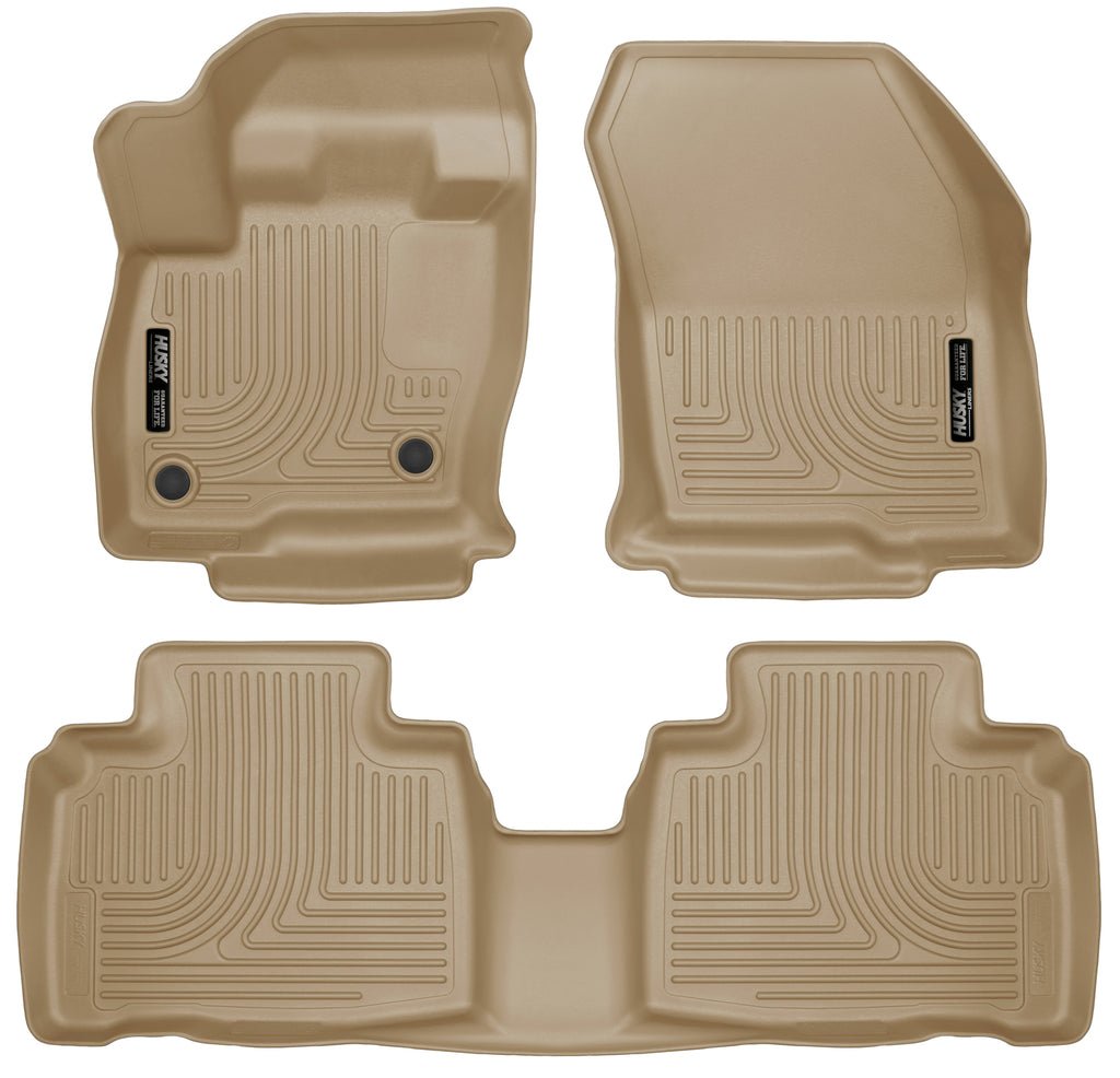 Husky Liners 2015 Ford Edge WeatherBeater Front & 2nd Row Combo Tan Floor Liners-Husky Liners-HSL98783