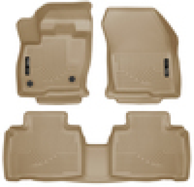 Husky Liners 2015 Ford Edge WeatherBeater Front & 2nd Row Combo Tan Floor Liners-Husky Liners-HSL98783