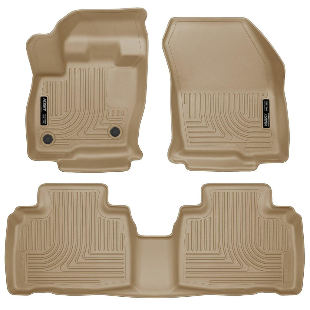 Husky Liners 2015 Ford Edge WeatherBeater Front & 2nd Row Combo Tan Floor Liners-Husky Liners-HSL98783