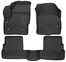 Load image into Gallery viewer, Husky Liners 2015 Lincoln MKC WeatherBeater Black Front &amp; Second Seat Floor Liner-Husky Liners-HSL99301