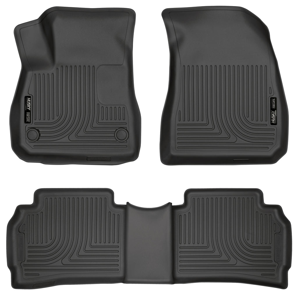 Husky Liners 2016 Chevy Malibu Weatherbeater Black Front & 2nd Seat Floor Liners (Footwell Coverage)-Husky Liners-HSL99191