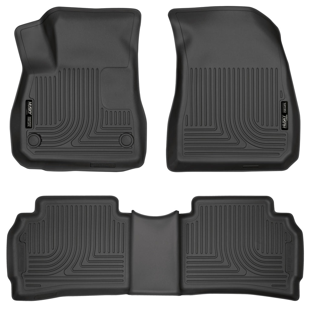Husky Liners 2016 Chevy Malibu Weatherbeater Black Front & 2nd Seat Floor Liners (Footwell Coverage)-Husky Liners-HSL99191