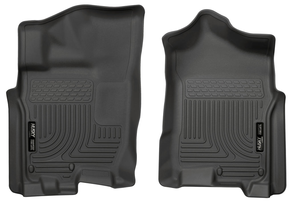 Husky Liners 2016 Nissan Titan XD Crew Cab WeatherBeater Front Row Black Floor Liners-Husky Liners-HSL13601