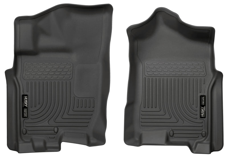 Husky Liners 2016 Nissan Titan XD Crew Cab WeatherBeater Front Row Black Floor Liners-Husky Liners-HSL13601