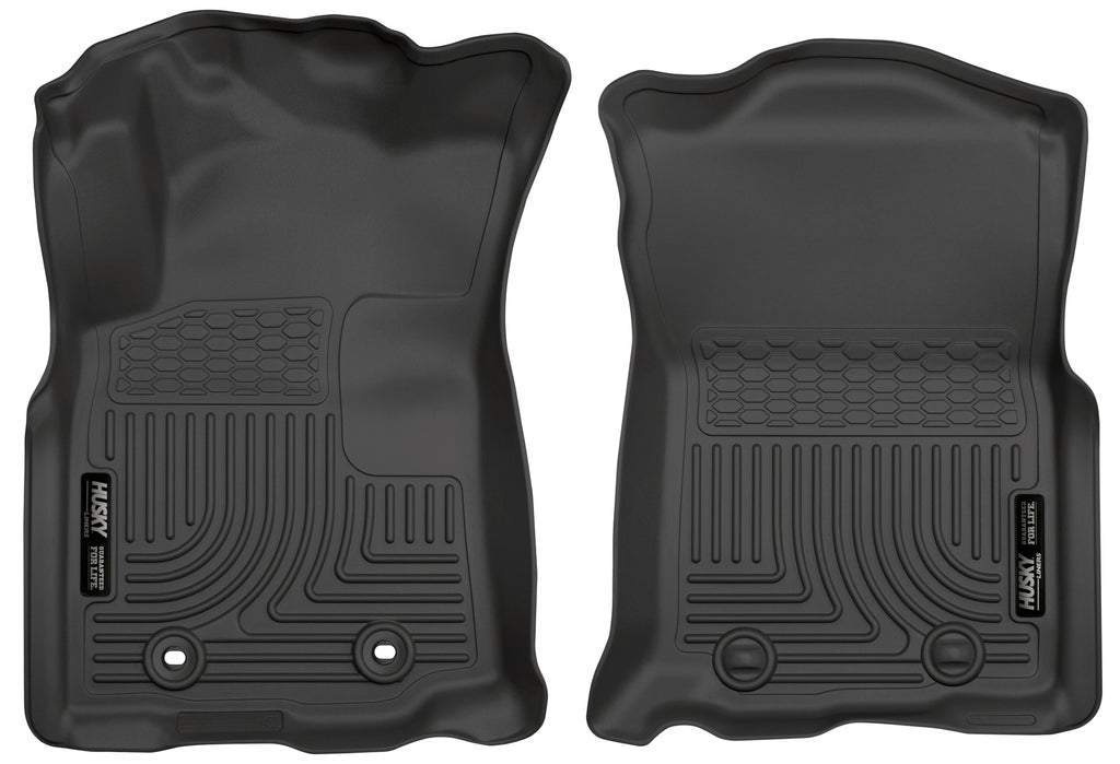 Husky Liners 2016 Toyota Tacoma w/ Auto Trans WeatherBeater Front Black Floor Liners-Husky Liners-HSL13951