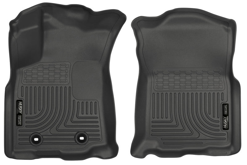 Husky Liners 2016 Toyota Tacoma w/ Auto Trans WeatherBeater Front Black Floor Liners-Husky Liners-HSL13951