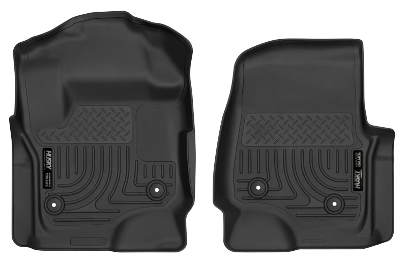Husky Liners 2017 Ford F250 Crew Cab Vinyl X-Act Contour Black Floor Liners-Husky Liners-HSL52731